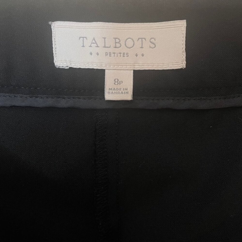 TALBOTS Petites Heritage Black Straight Leg Dress Pants - Size 8 Petite - Picture 4 of 6